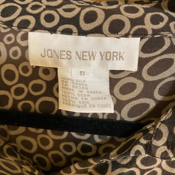 Vintage funky brown patterned button down - Picture 3 of 4